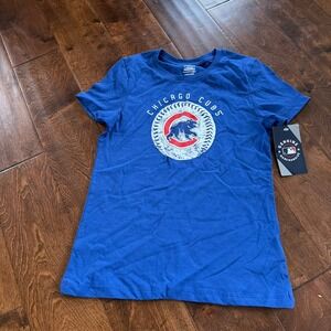 Genuine Merchandise Chicago Cubs Baseball T Shirt Blue Girls Large 10 12 NEW